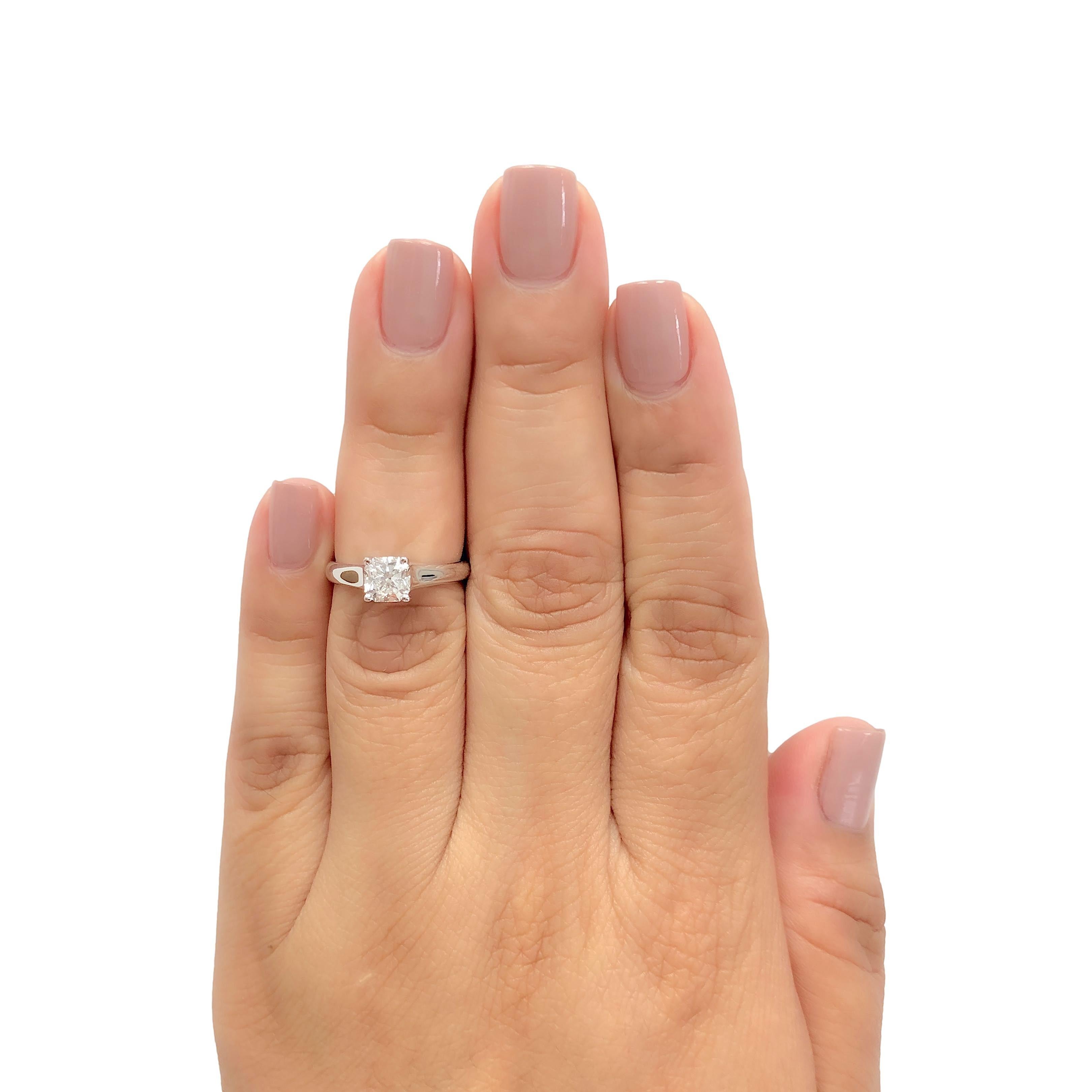 Tiffany & Co. Lucida Verlobungsring .87 Karat EVS2 aus Platin mit Diamanten im Angebot 2