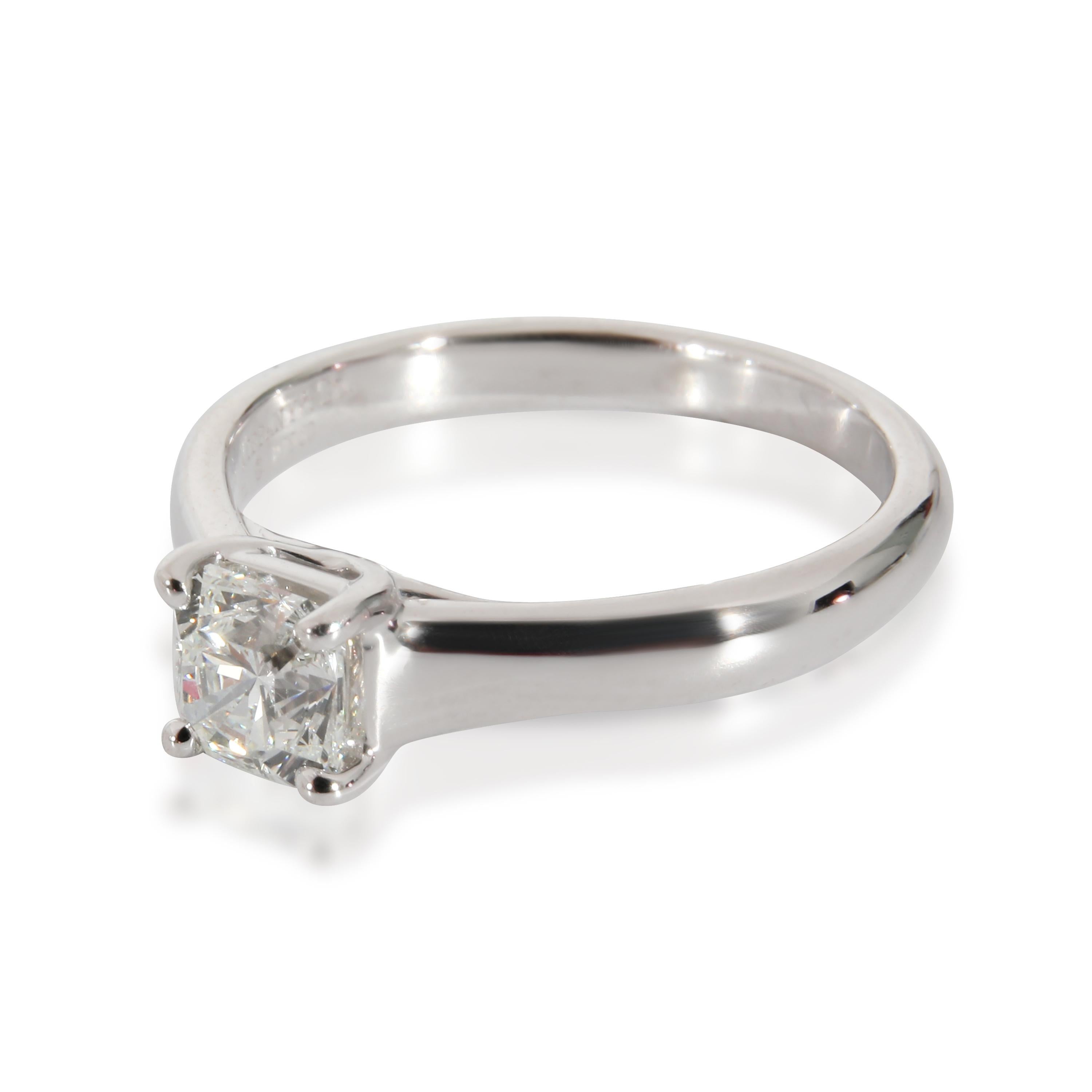 Women's Tiffany & Co. Lucida Diamond Engagement Ring in Platinum G VVS2 0.63 CTW For Sale