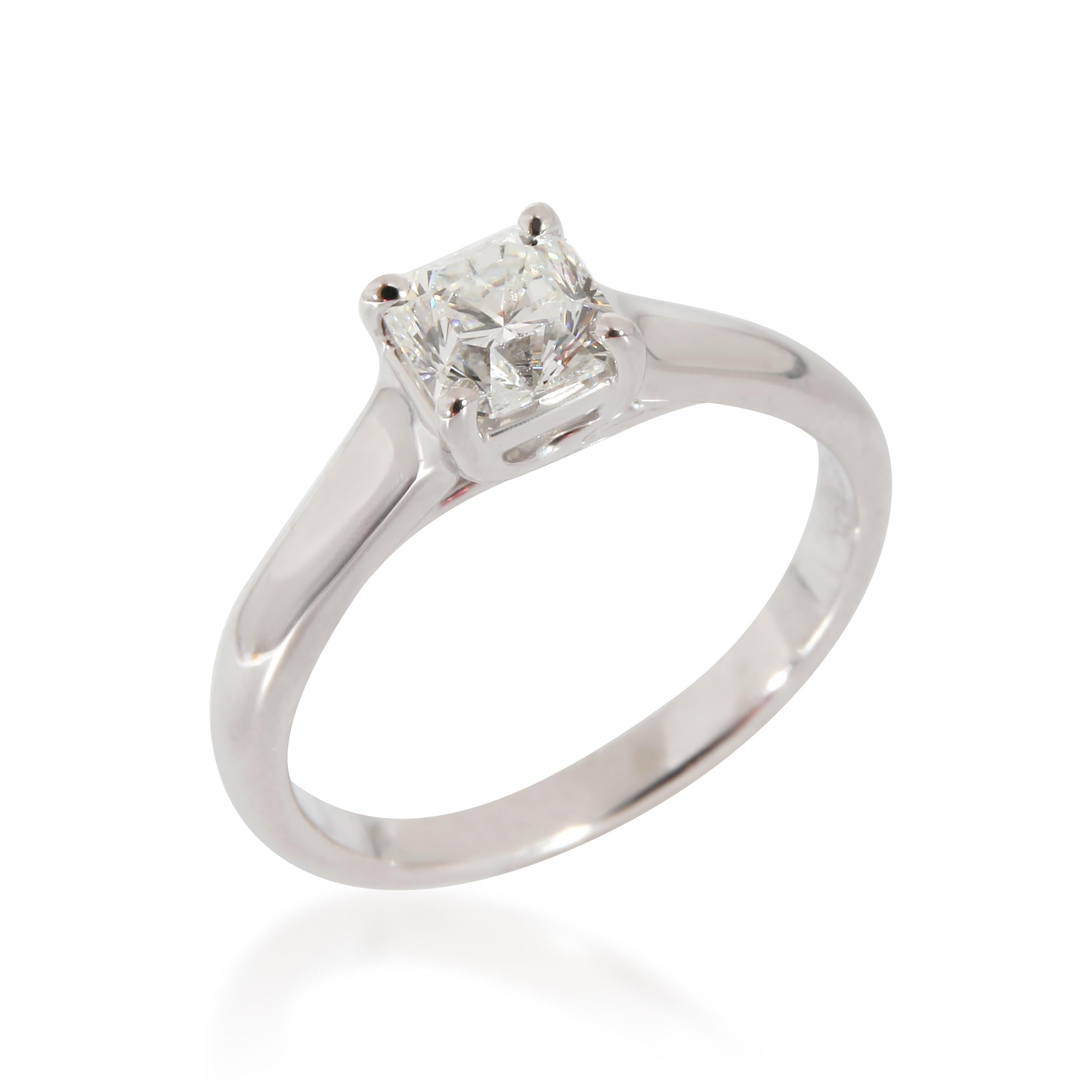 Tiffany & Co. Lucida Diamond Engagement Ring in Platinum G VVS2 0.63 CTW For Sale 2