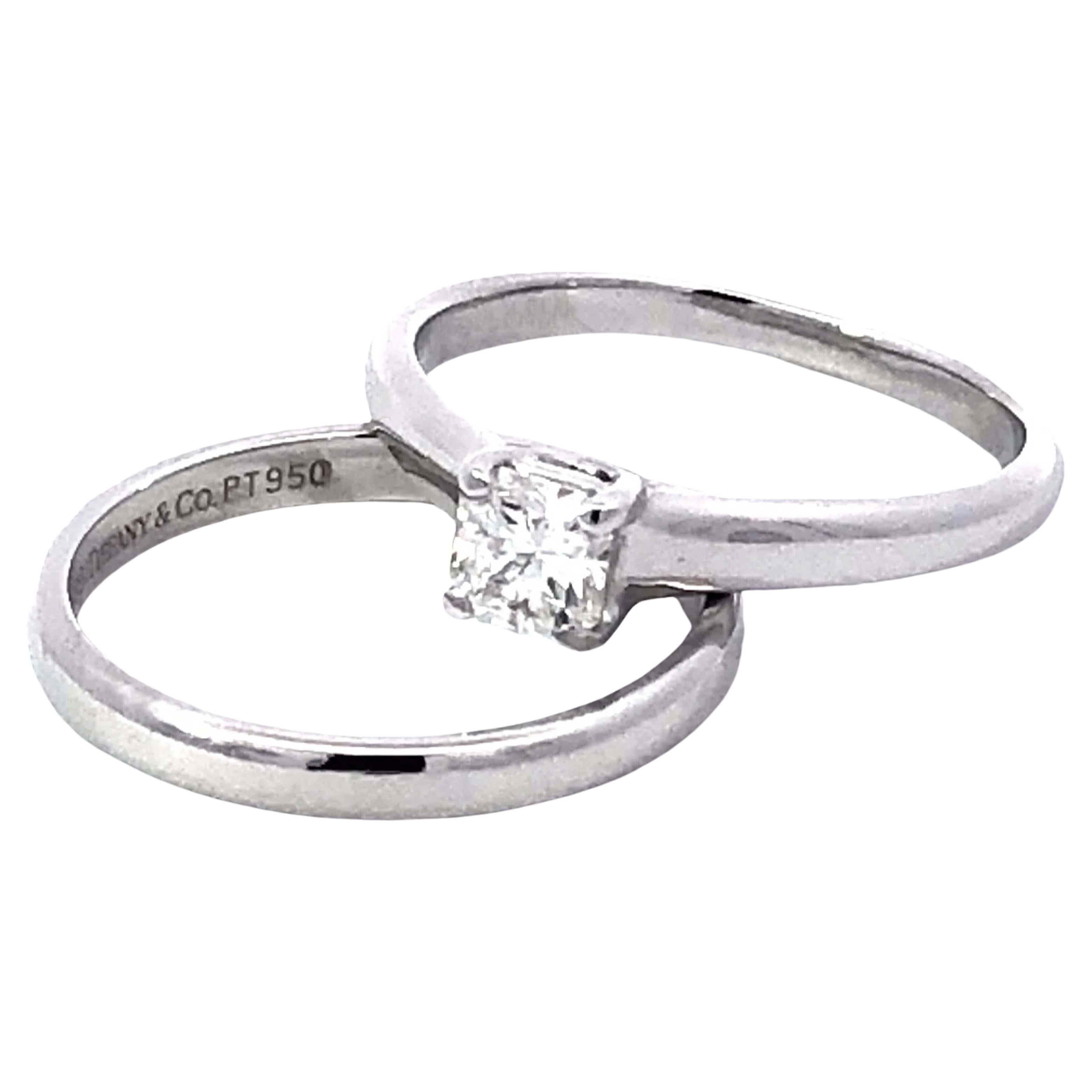 Tiffany & Co. Lucida Diamond Engagement Ring Set in Platinum, H VVS2 0.30 Ct For Sale