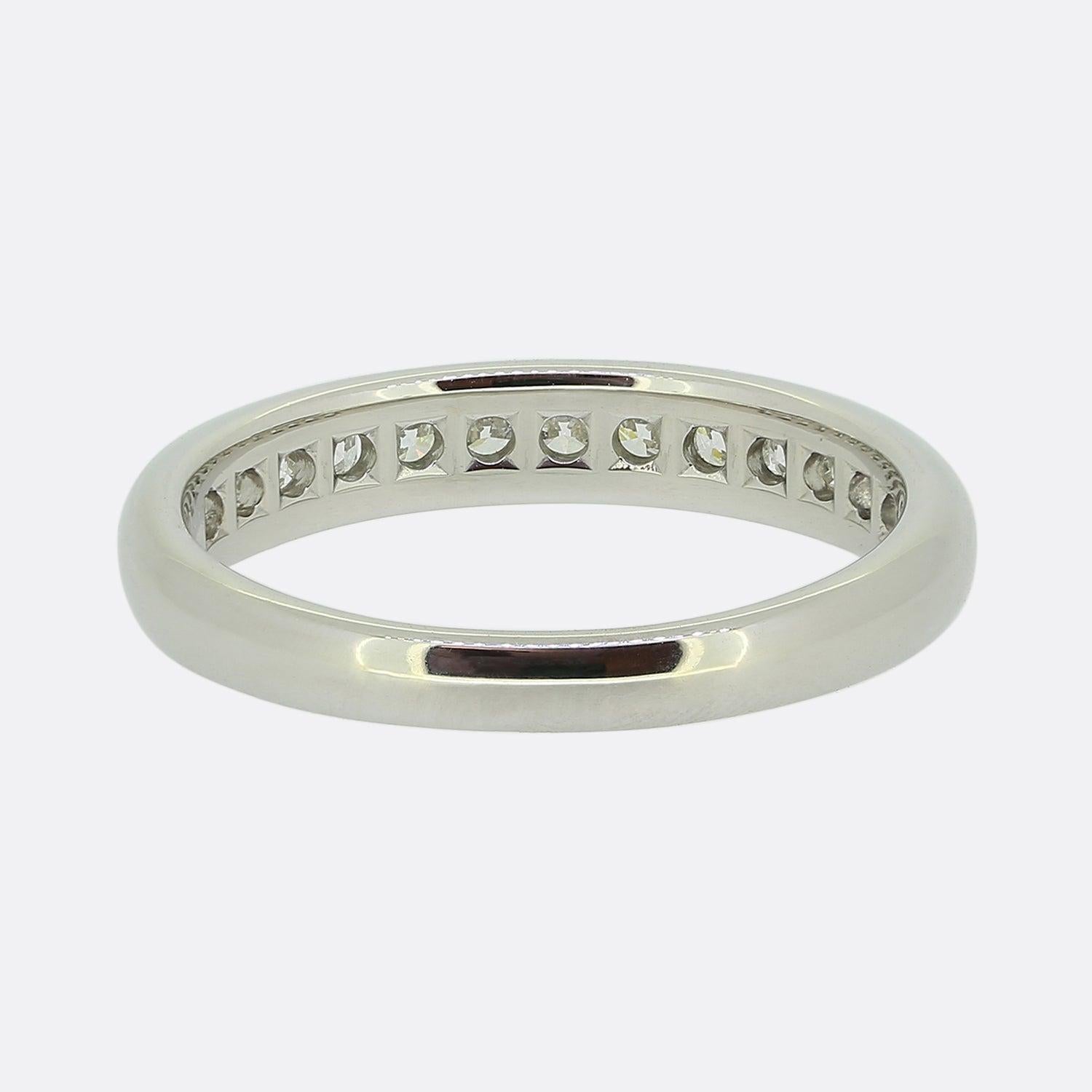 Tiffany & Co. Anillo Lucida Diamante Media Eternidad Talla Q (58) en Excelente Estado en London, GB