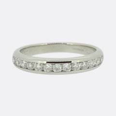 Tiffany & Co. Anillo Lucida Diamante Media Eternidad Talla Q (58)