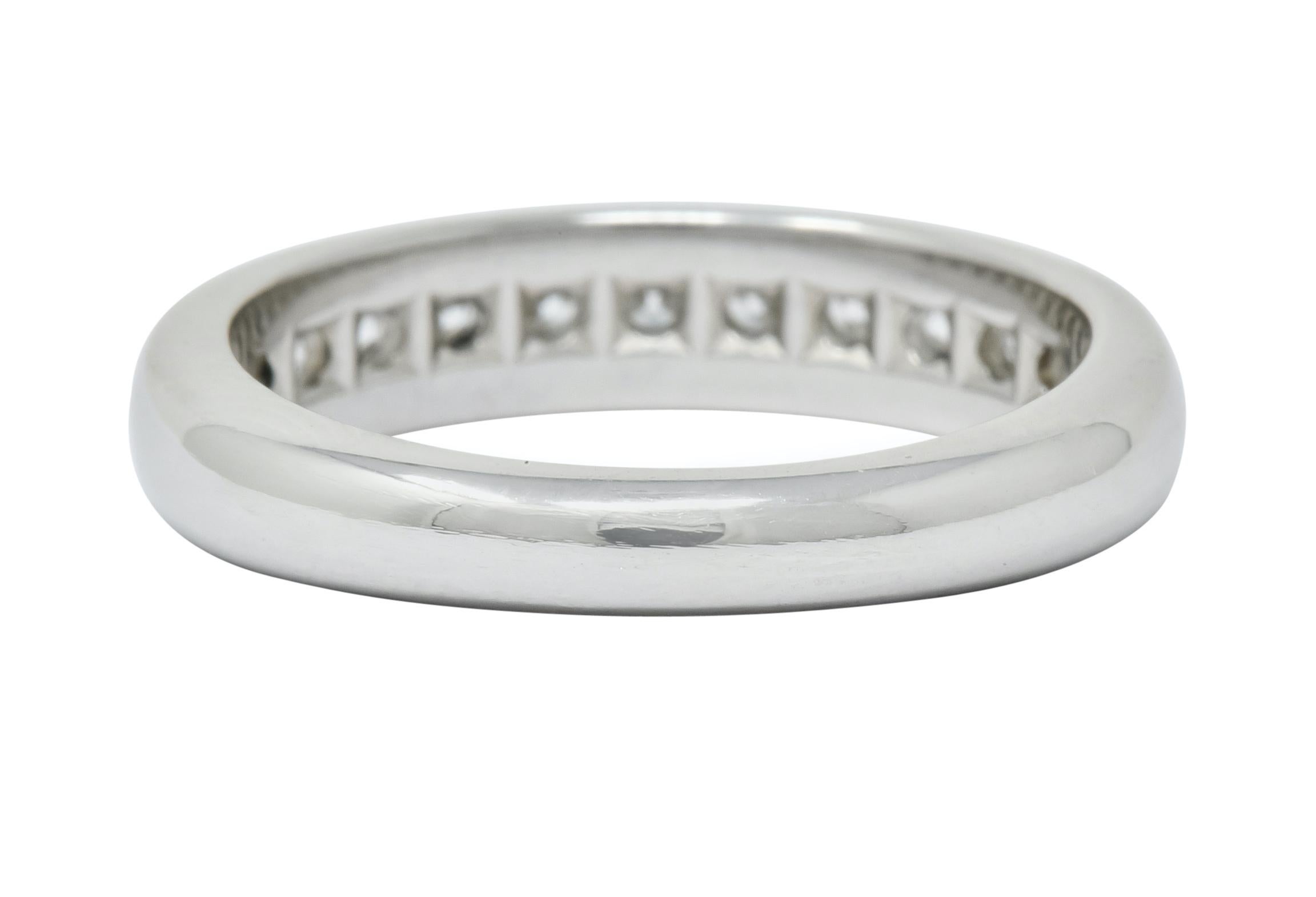 Tiffany & Co. Lucida Diamond Platinum Anniversary Stacking Band Ring In Excellent Condition In Philadelphia, PA
