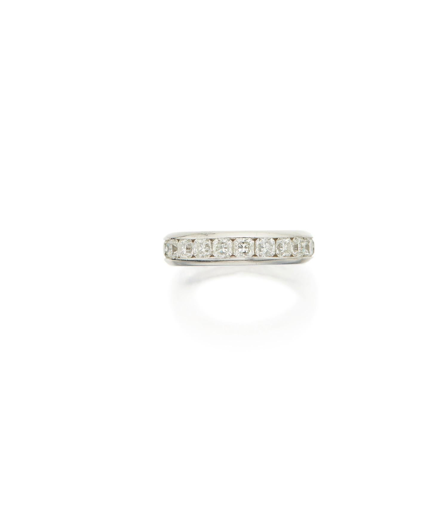 Fine platinum and diamond band ring from the 