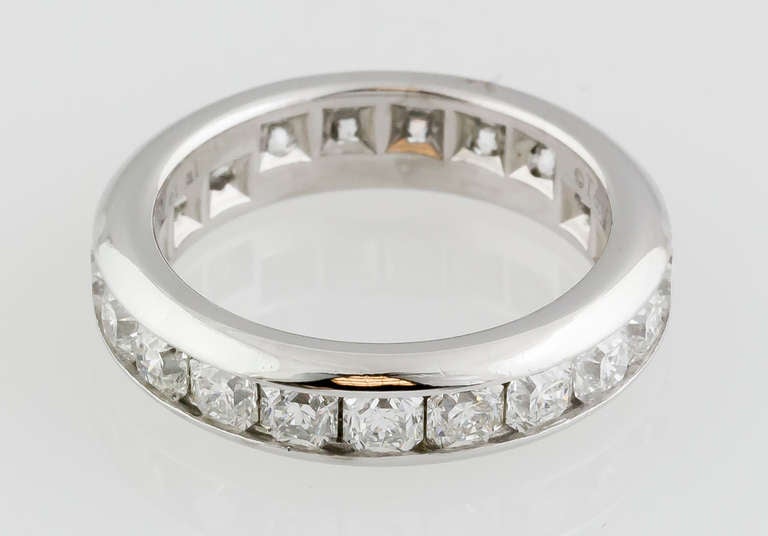 Contemporary Tiffany & Co. Lucida Diamond Platinum Band