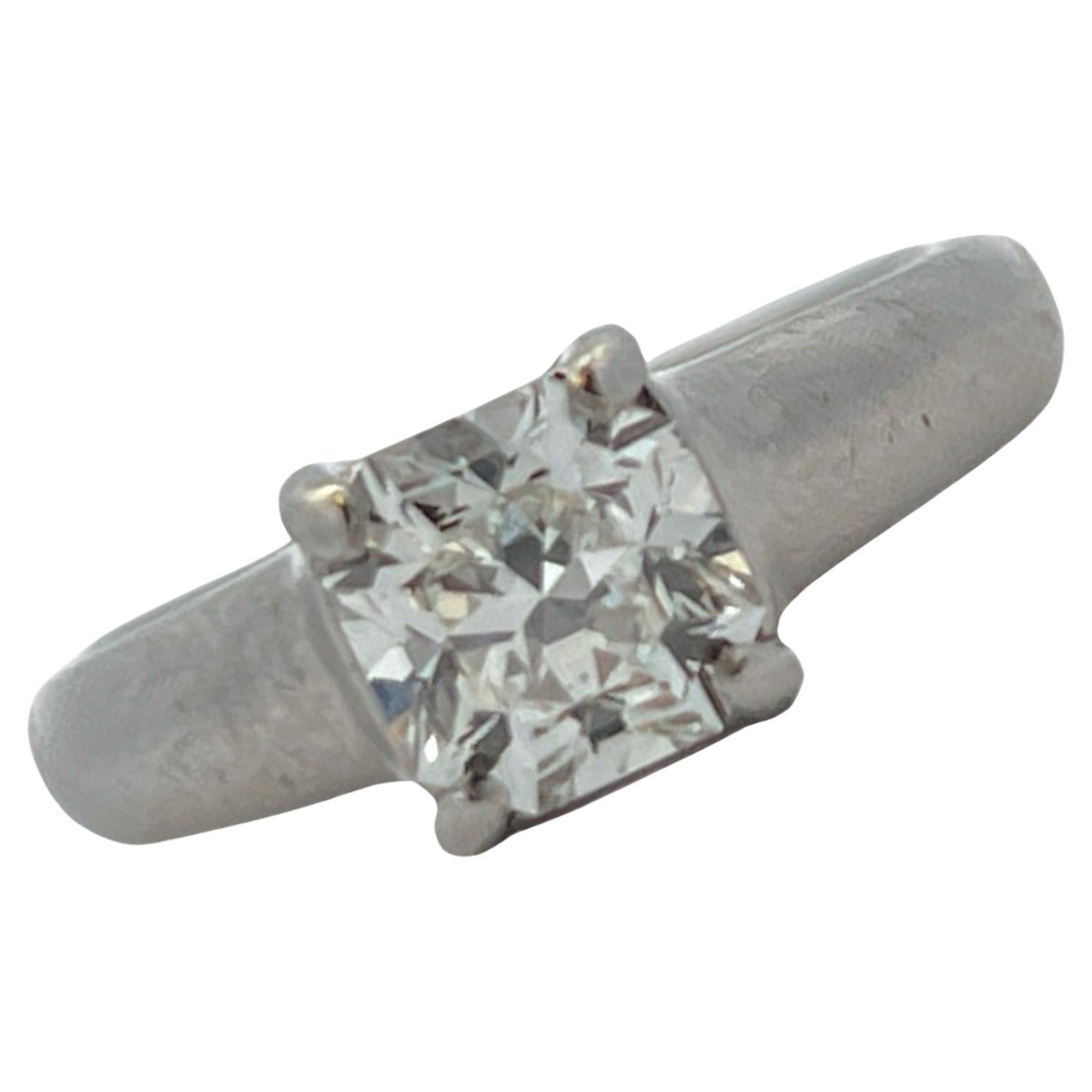Tiffany & Co. Lucida Diamond Platinum Engagement Ring Solitaire 1.17 Ct G/ IF