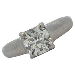 Tiffany & Co. Lucida Diamond Platinum Engagement Ring Solitaire 1.17 Ct G/ IF