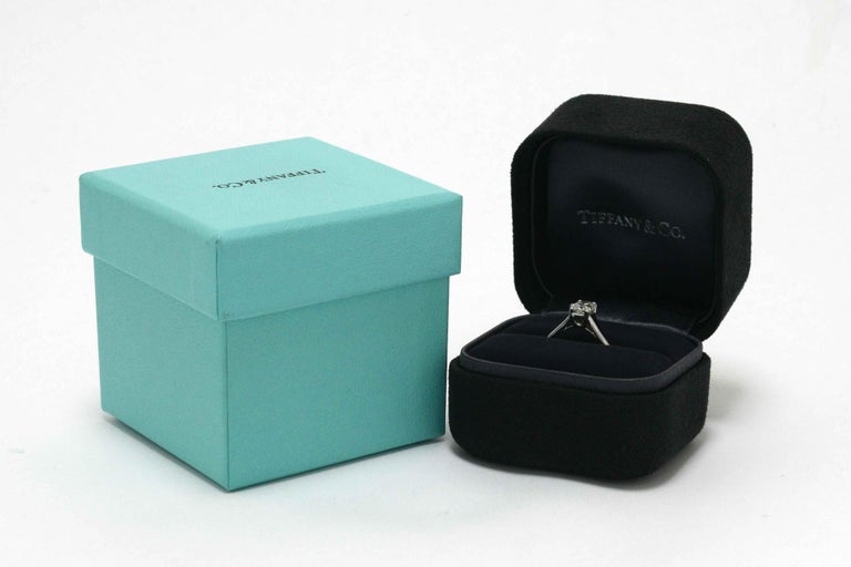 Tiffany and Co. Lucida Diamond Solitaire Platinum Ring Radiant Cut 0.66 ...