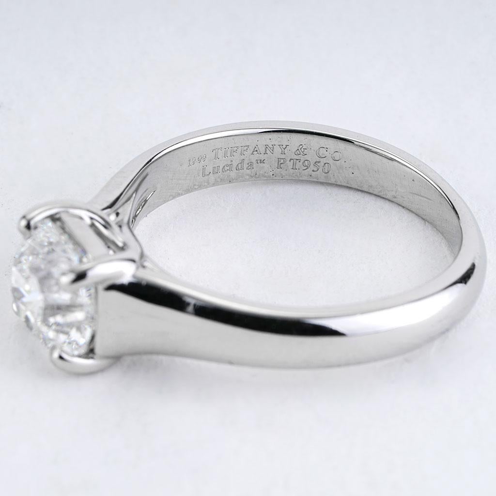 Contemporary Tiffany & Co. Lucida Engagement Ring 1.30 FVS2 For Sale