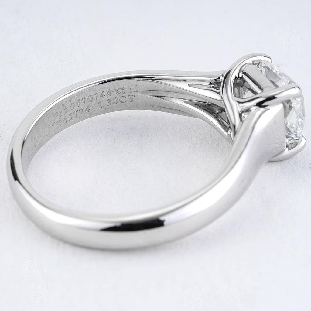 Asscher Cut Tiffany & Co. Lucida Engagement Ring 1.30 FVS2 For Sale
