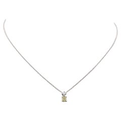Tiffany & Co 'Lucida' Fancy Yellow Diamond Pendant Necklace