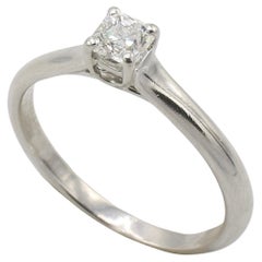 Tiffany & Co. Lucida Platin 0,32ct Natürlicher Diamant Solitär Verlobungsring