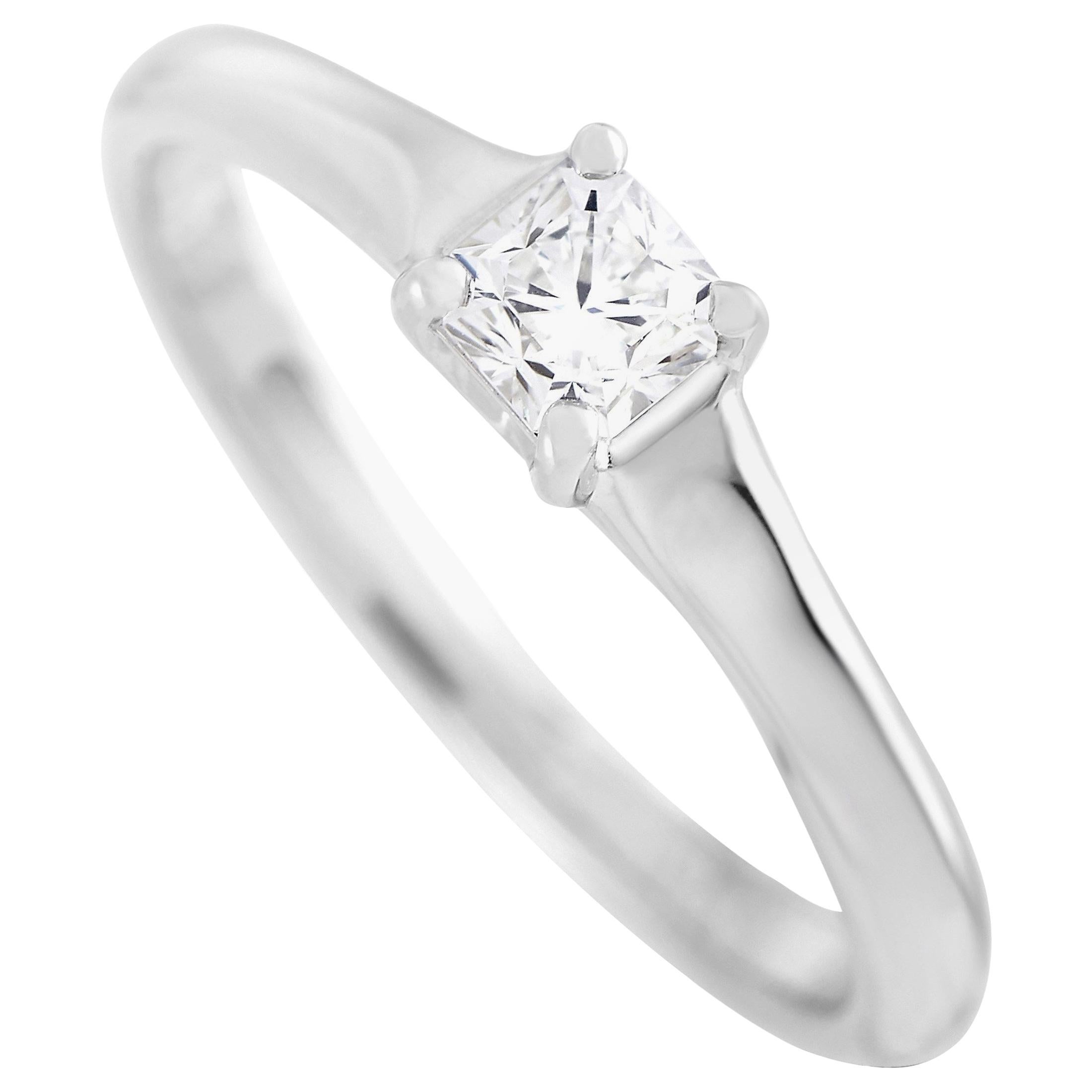 Tiffany 
Co. Lucida Platinum 0.33 Carat Diamond G-VS2 Engagement Ring