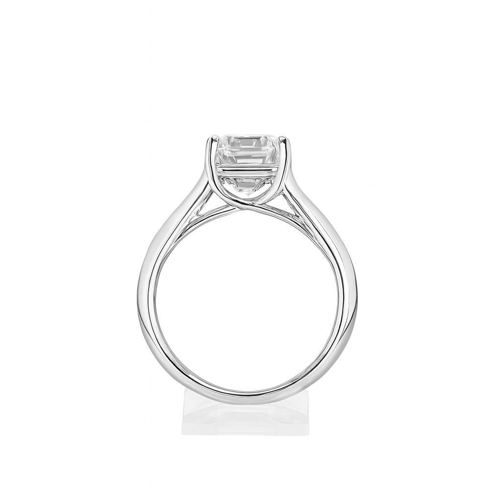 Tiffany & Co. Lucida Anillo de compromiso de diamantes en platino de 2,03 quilates en Excelente estado para la venta en Chicago, IL