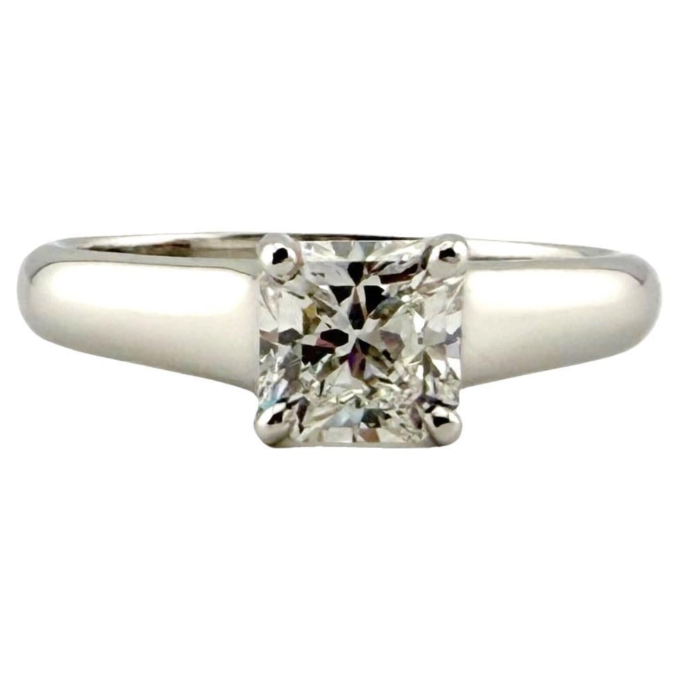 Tiffany & Co Lucida Platinum Diamond Engagement Ring 1.04 CTS H VVS2 For Sale