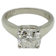 Tiffany 
Co Lucida Platinum Diamond Engagement Ring 2.00 CTS E VS1 GIA DIA CERT