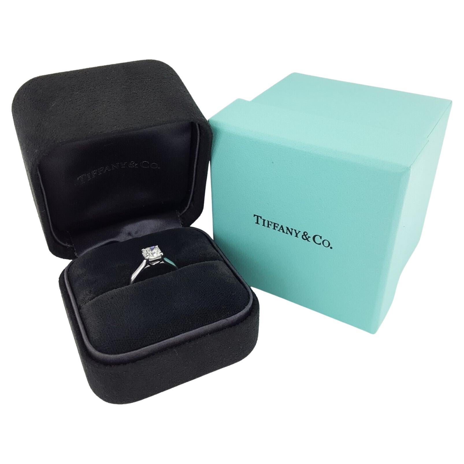 An exquisite Tiffany & Co. Lucida model platinum ring that comes with the Tiffany&Co paperwork