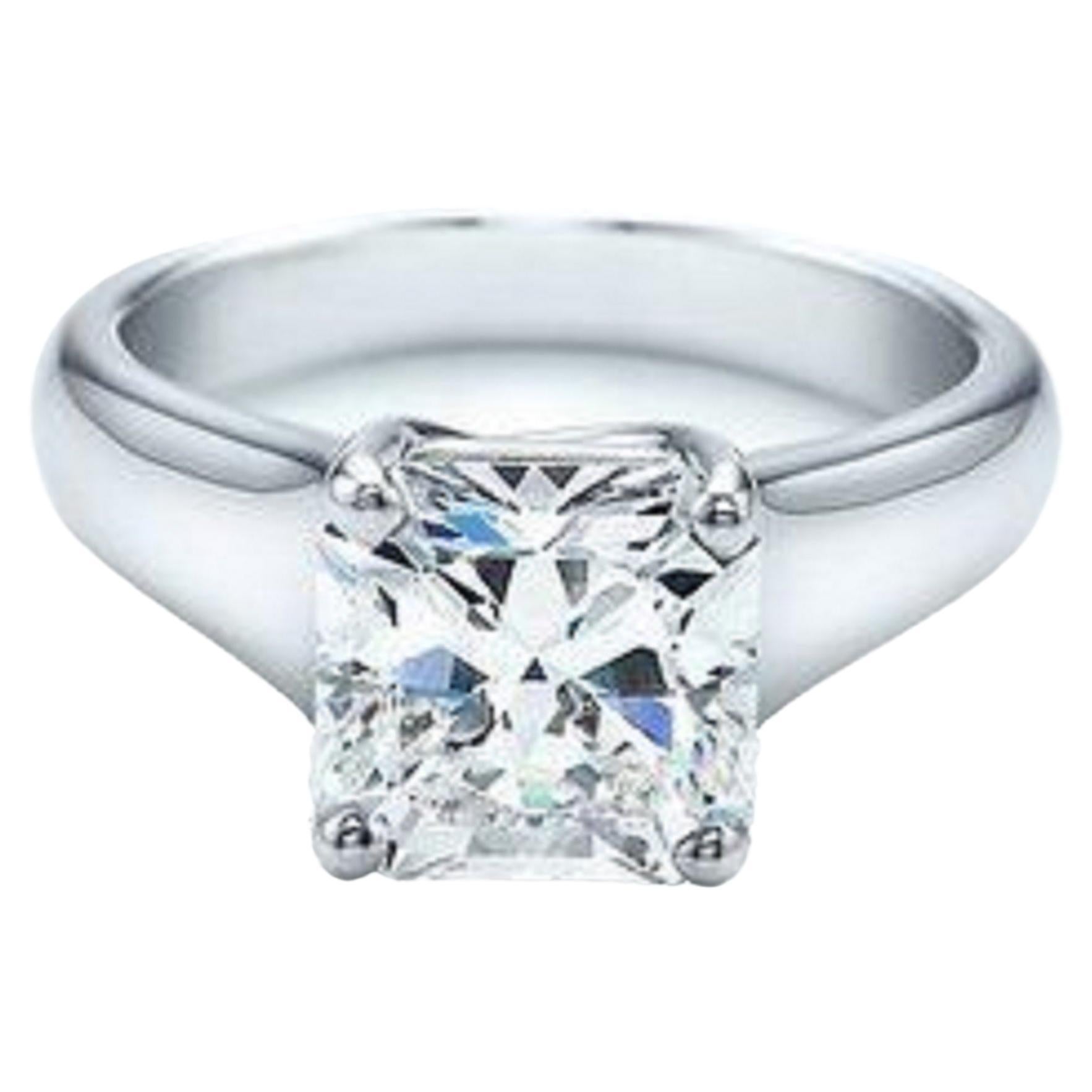 Tiffany & Co. Lucida Platinum Diamond Ring For Sale