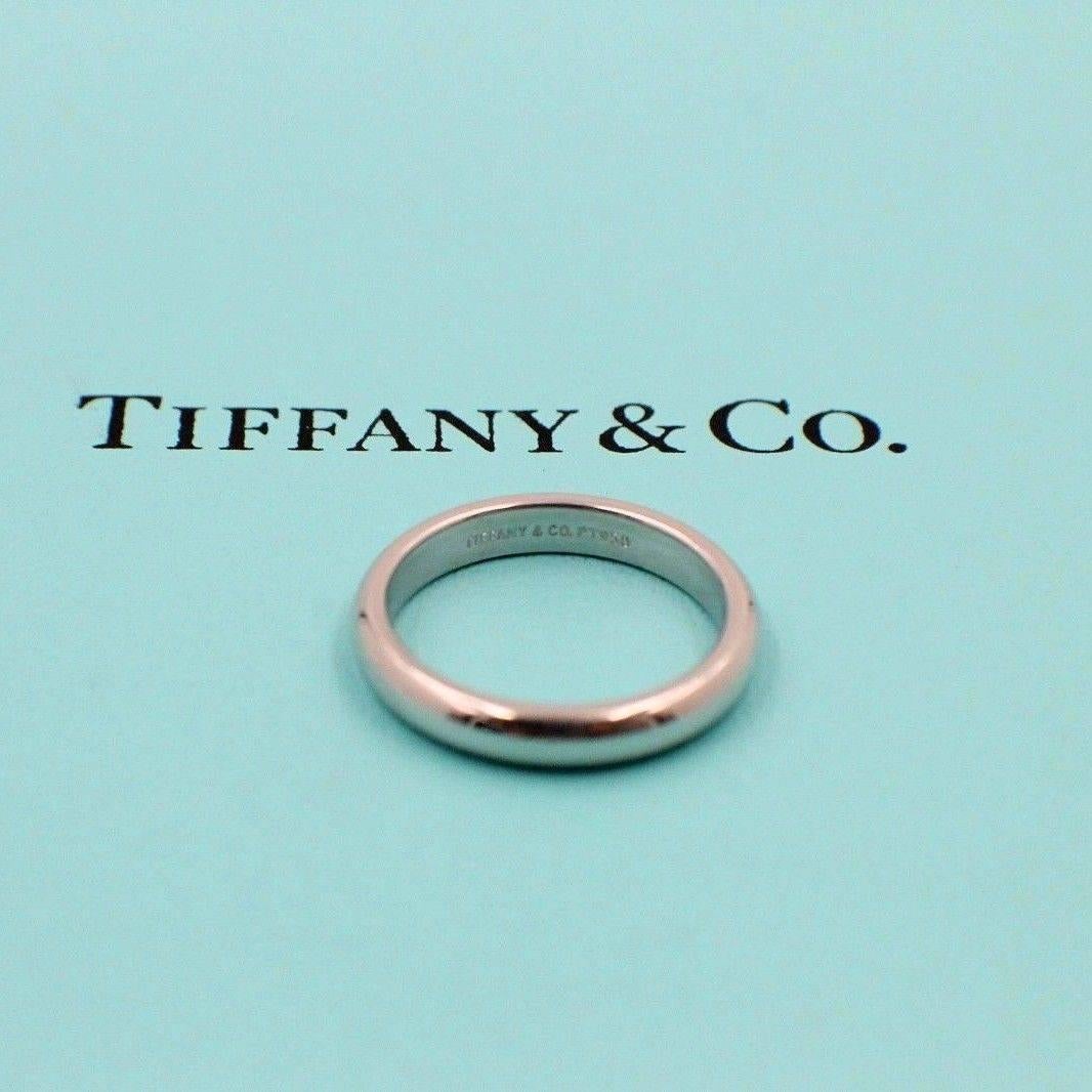 Tiffany & Co. Lucida Platinum Wedding Band Ring 3 mm For Sale 1