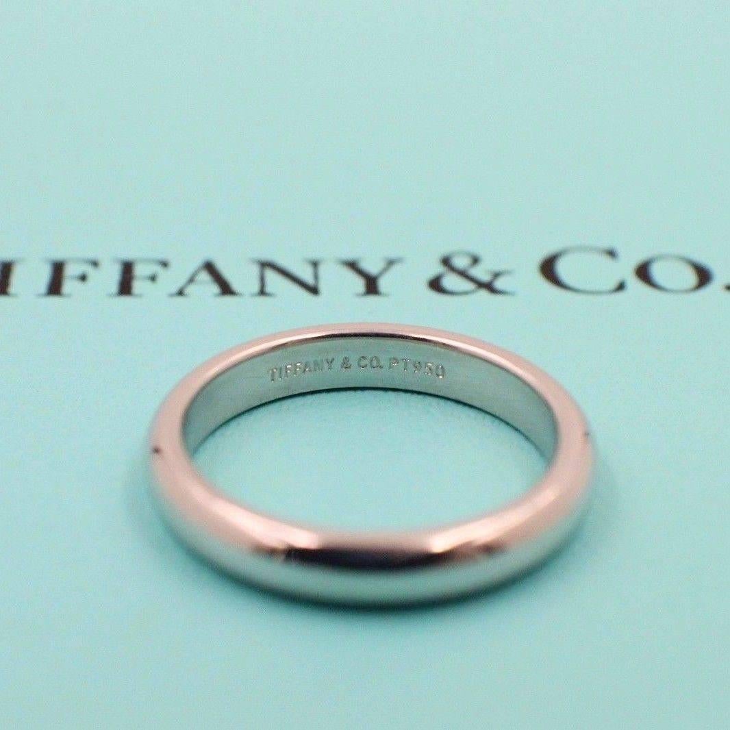 Tiffany & Co. Lucida Platinum Wedding Band Ring 3 mm For Sale 2