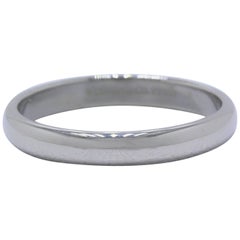 Tiffany & Co. Lucida Platinum Wedding Band Ring 3 mm