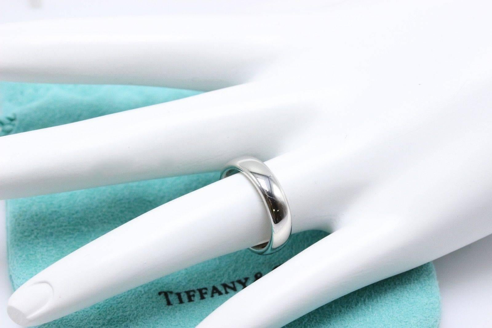 Tiffany & Co. Lucida Platinum Wedding Band Ring 4.5 MM For Sale 5