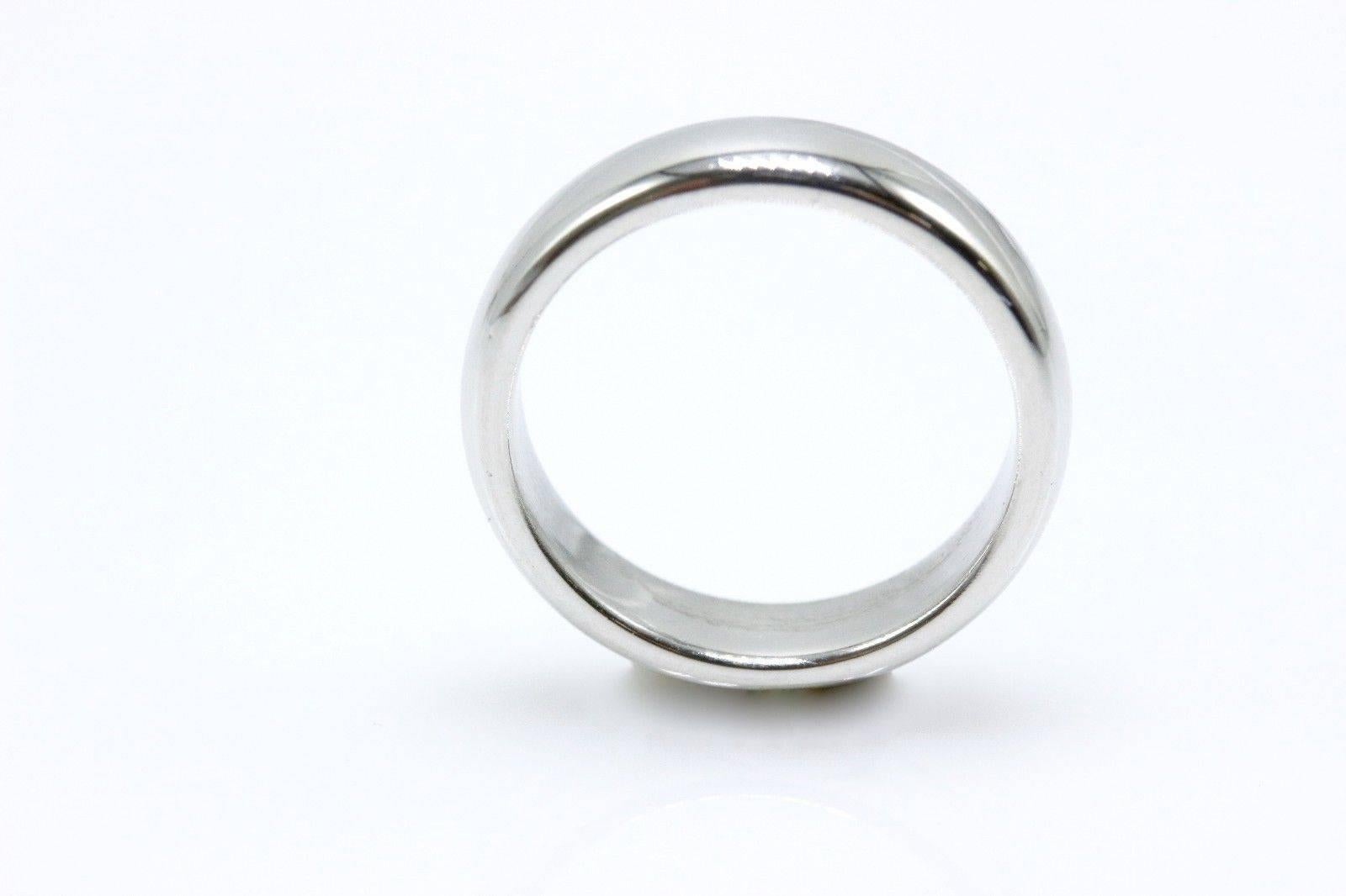 Tiffany & Co. Lucida Platinum Wedding Band Ring 4.5 MM For Sale 2