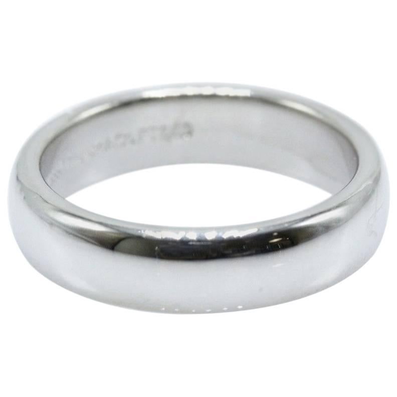 Tiffany & Co. Lucida Platinum Wedding Band Ring 4.5 MM For Sale