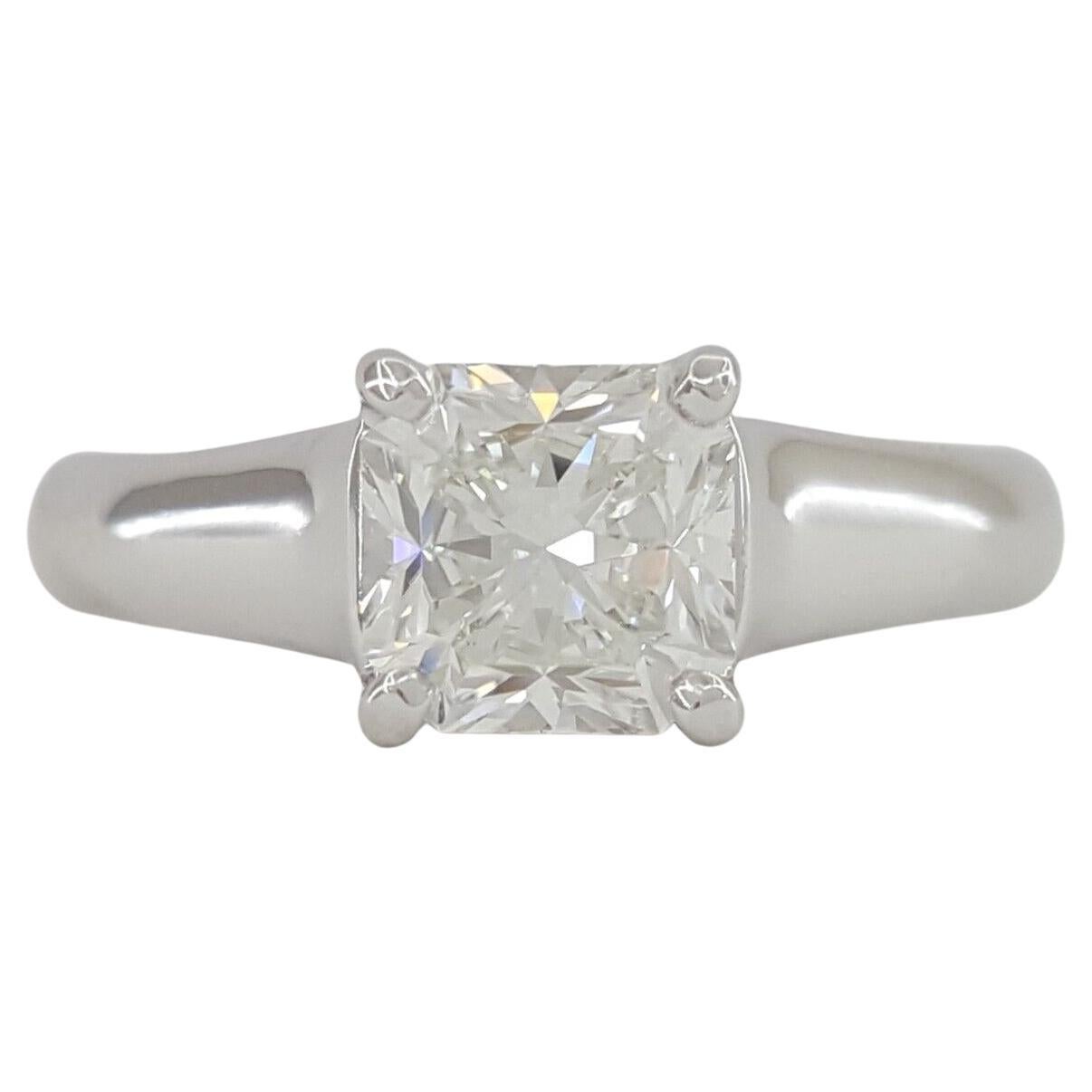 Tiffany & Co. Lucida Rectangular Brilliant Cut Diamond Solitaire Ring For Sale
