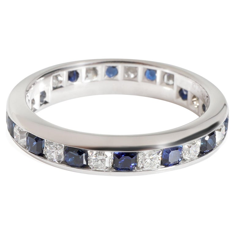 Tiffany and Co. Lucida Sapphire Diamond Band in Platinum 0.70 CTW For ...