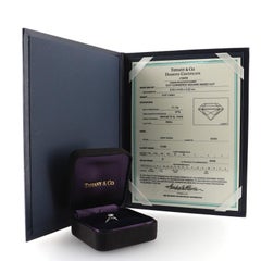 Tiffany & Co. Lucida Solitaire Ring Platinum with Square Diamond E/VVS2 0