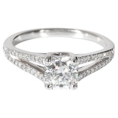 Tiffany & Co. Bague de fiançailles Lucida à tige fendue en platine D VVS2 0,70 carat