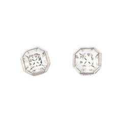 Tiffany & Co. Lucida Stud Earrings Platinum and Diamonds .87 Carat