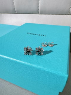 Tiffany & Co. Lynn Schlumberger Bird’s‑Nest Four‑Stone Earrings, Sixteen‑Stone