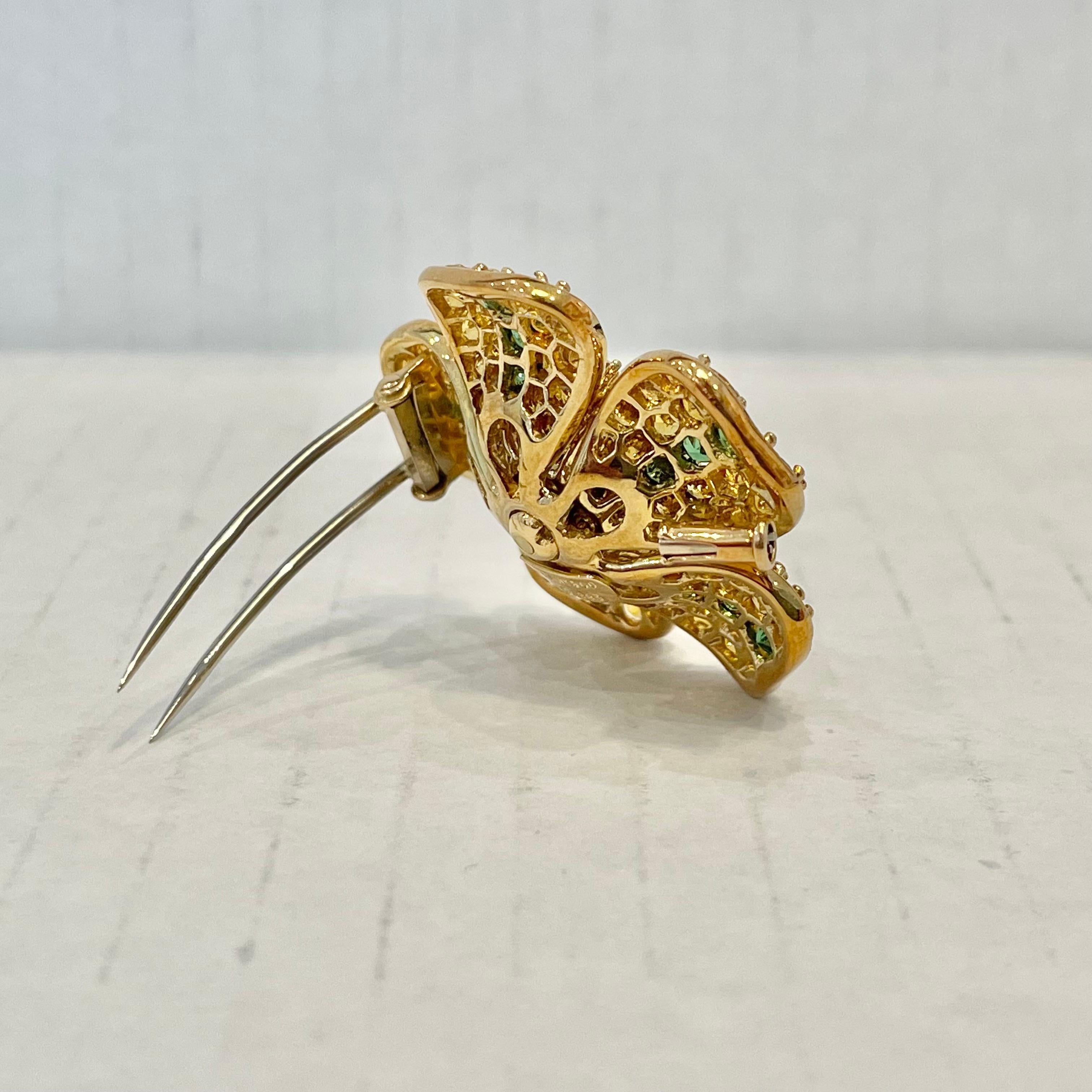 Tiffany & Co. Magnolia Pin in 18 Karat Yellow Gold For Sale 1