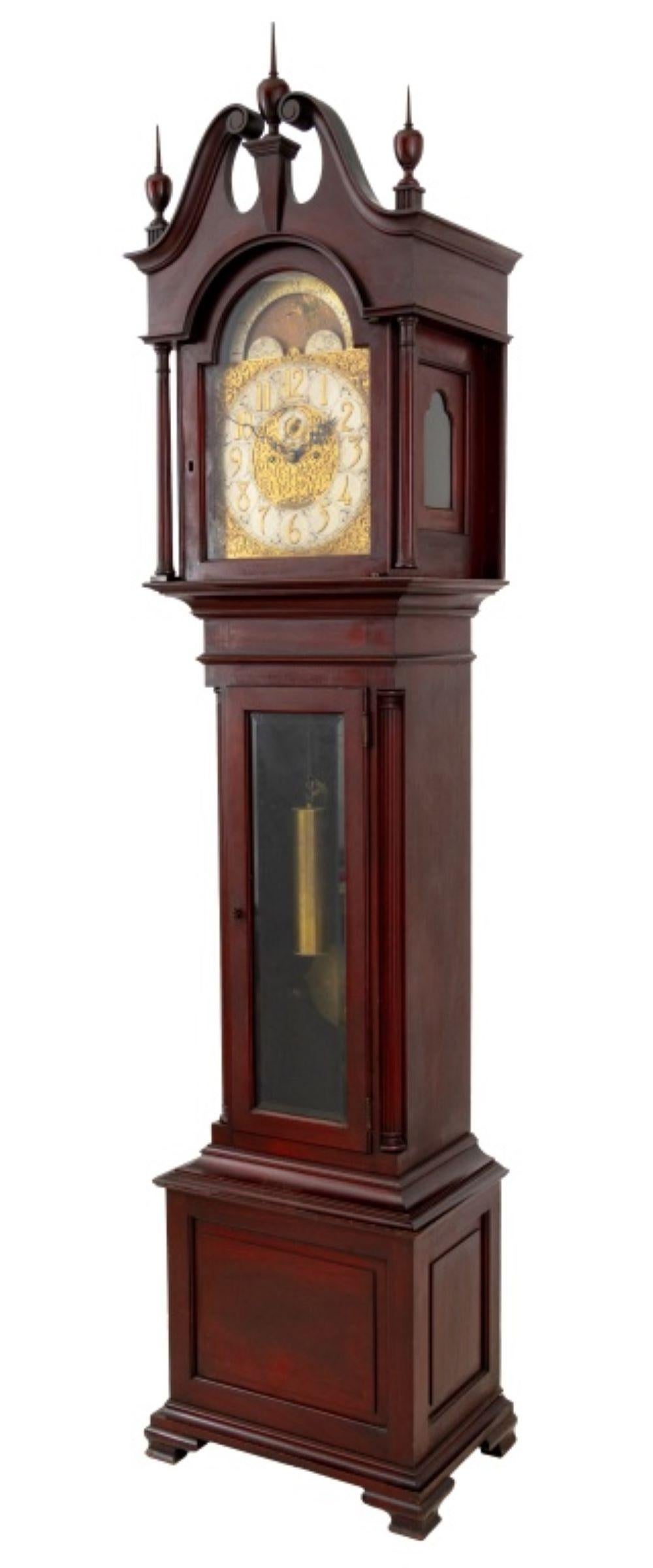 Tiffany & Co. Mahogany Longcase Clock For Sale 3