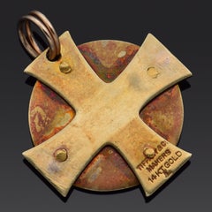 Tiffany & Co. Makers 14k Yellow Gold Brooklyn Hospital School of Nursing Pendant
