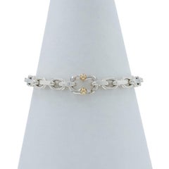 Tiffany & Co. Bracciale a catena Makers 6 3/4" - Argento 925 Oro bianco 18k