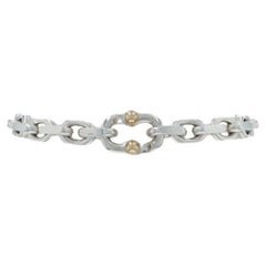 Tiffany 
Co. Makers Chain Bracelet 6 3/4" - Sterling Silver 925 White Gold 18k