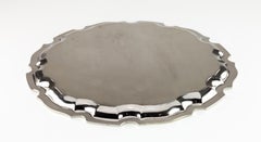 Tiffany & Co. Makers Sterling Silver Chippendale Platter 10" #24068 Pie Crust