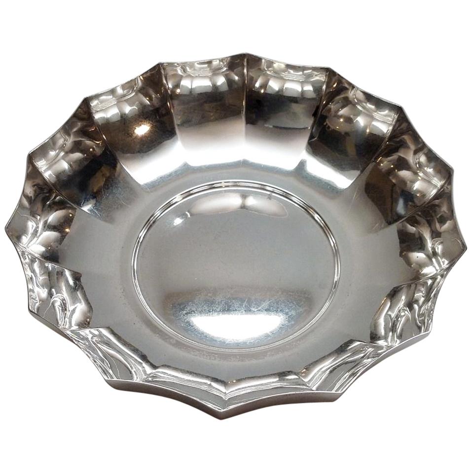 Tiffany & Co. Makers Sterling Silver Inverted Scalloped Bowl