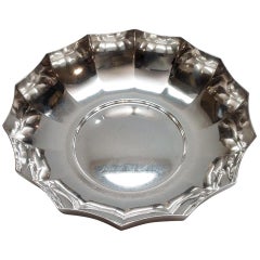 Tiffany & Co. Makers Sterling Silver Inverted Scalloped Bowl