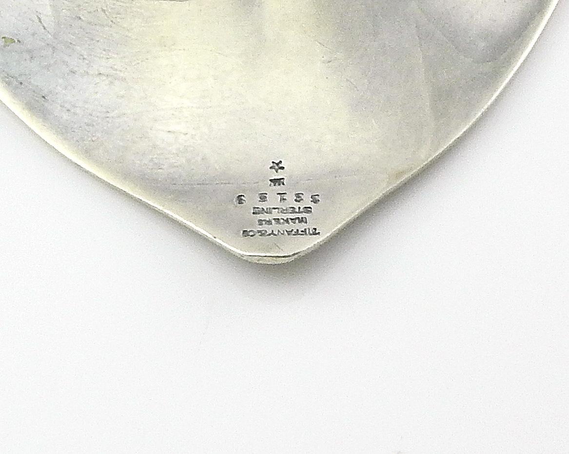 Tiffany & Co Makers Sterling Silver Leaf Dish For Sale 3