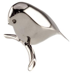 Tiffany & Co. Makers Sterling Silver Modernist Bird Paperweight Gorgeous!