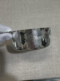 Tiffany & Co. Makers Sterling Silver Porridge Bowl w/ Hand Chased Teddy Bears