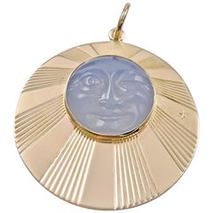 Vintage Tiffany & Co. Man in the Moon Gold Pendant/Charm