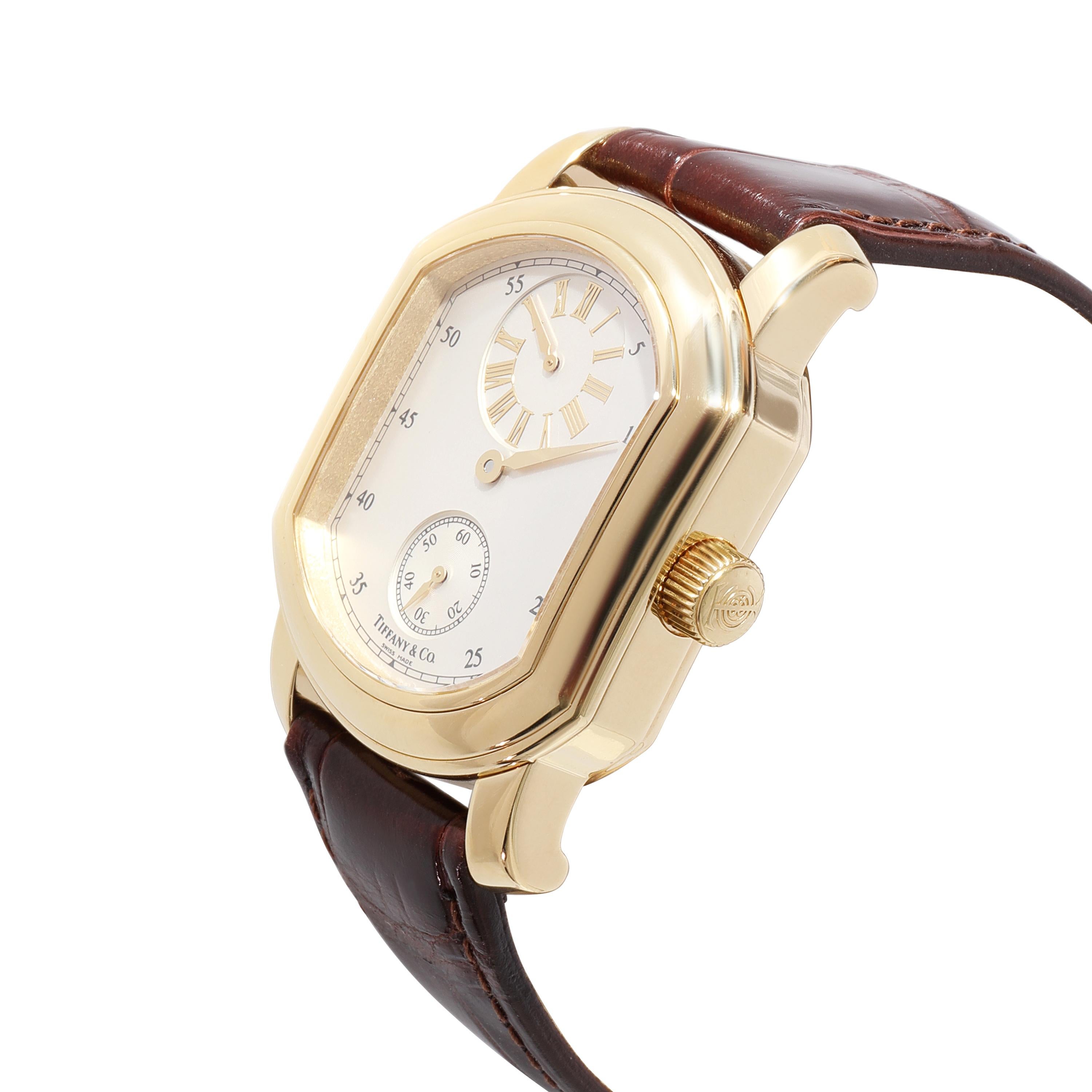 Tiffany & Co. Mark Coupe Regulator Mark Coupe Herrenuhr in Gelbgold im Zustand „Hervorragend“ in New York, NY