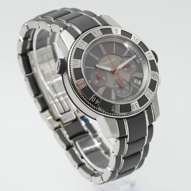 Tiffany & Co. Chronograph Mark T-57 aus Edelstahl und Gummi 1