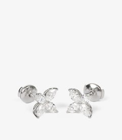 Tiffany & Co. Marquise Cut Diamond Platinum Large Victoria Earrings