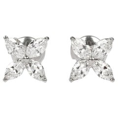 Tiffany & Co. Marquise Cut Diamond Platinum Large Victoria Earrings